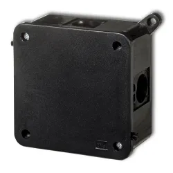 Hermetic installation box 100x100mm black