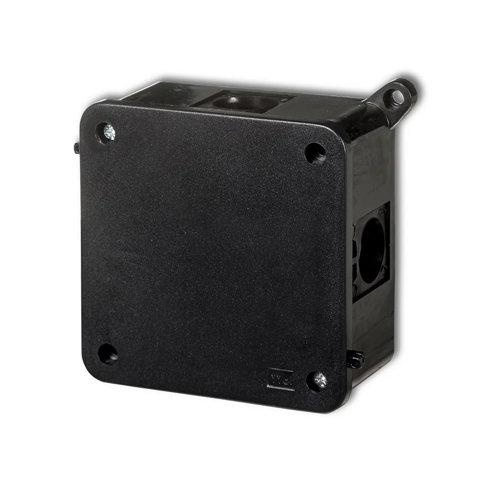 Hermetic installation box 100x100mm black
