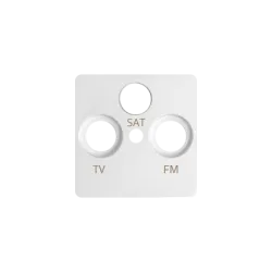 SIMON 82 White Module Plate for RTV-SAT Sockets