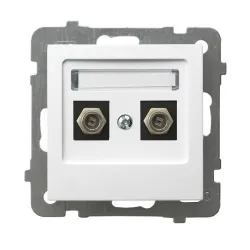 Socket 2x TV Type F AS White