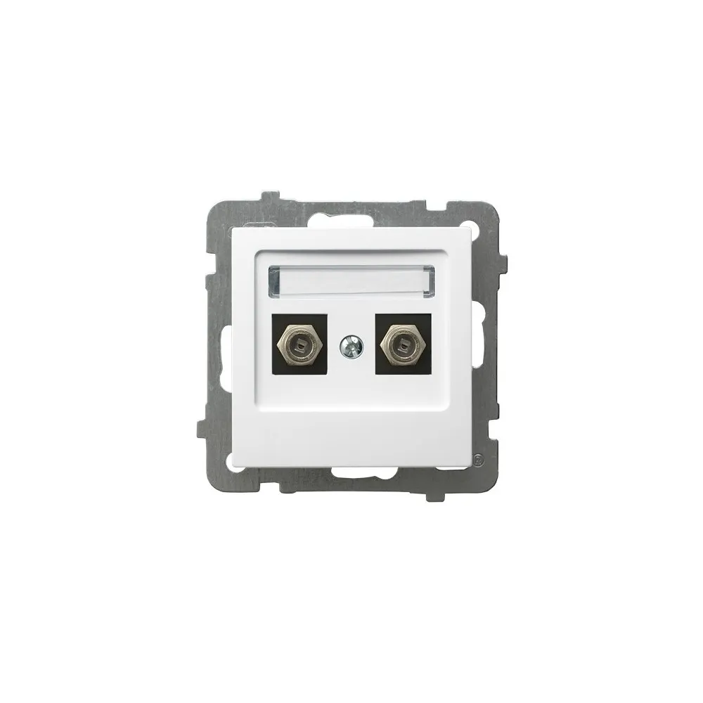 Socket 2x TV Type F AS White