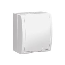 Simon Aquarius White Socket with Cover