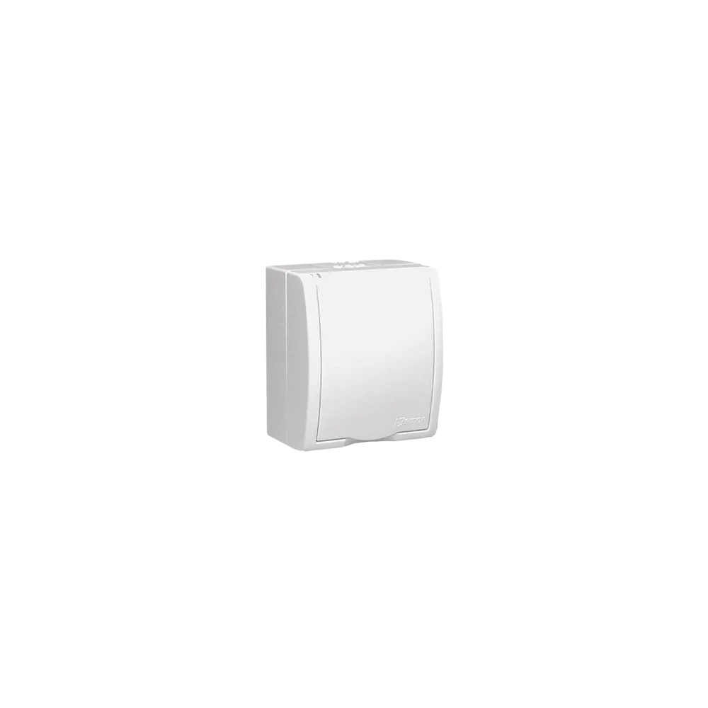 Simon Aquarius White Socket with Cover