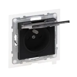 SUNO 2 Black Module Socket with IP44 Cover