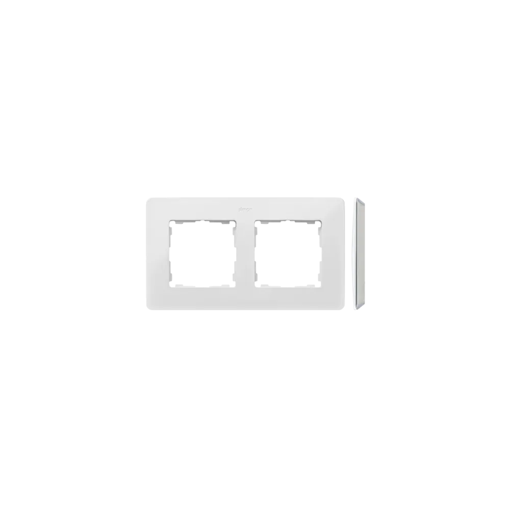 2-gang frame white 8200620-030