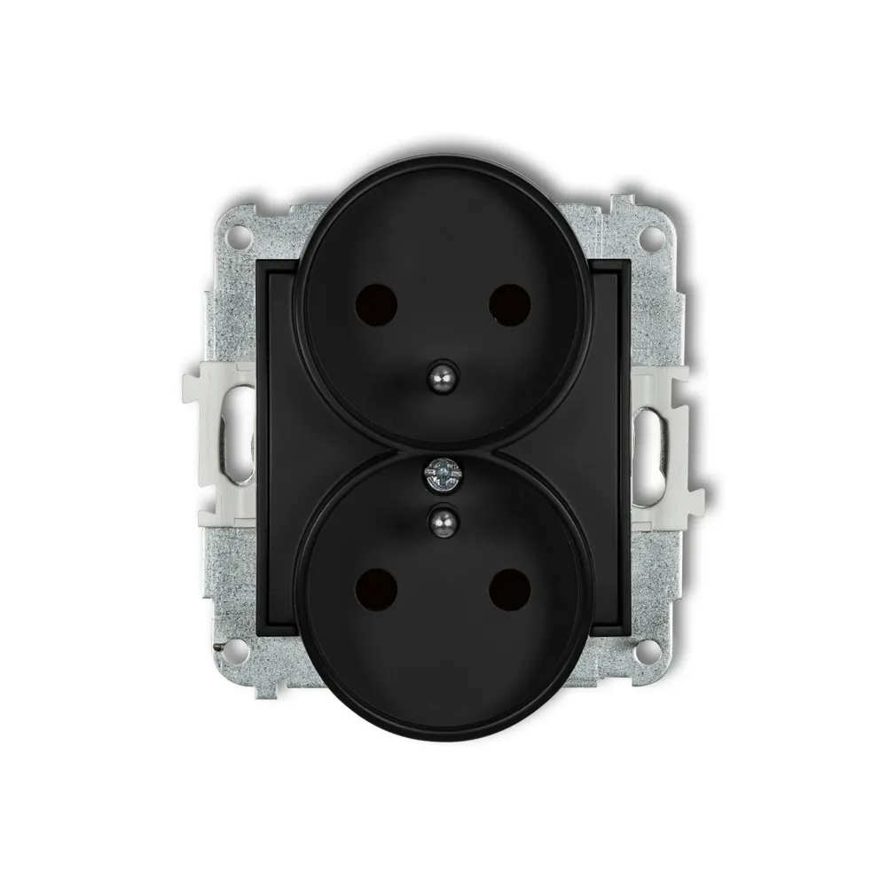 Mini Module Matte Black Socket 2x USB