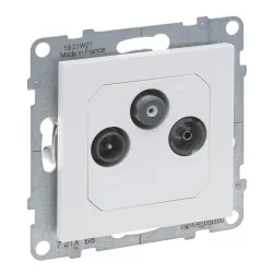 SUNO 2 White Module RTV-SAT Socket