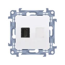 SIMON 10 White Module HDMI Socket