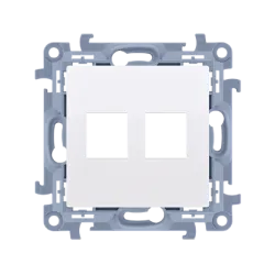 Simon 10 Module White Socket Cover Plate