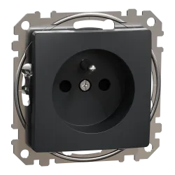 Sedna Design 2P+PE Socket, black anthracite