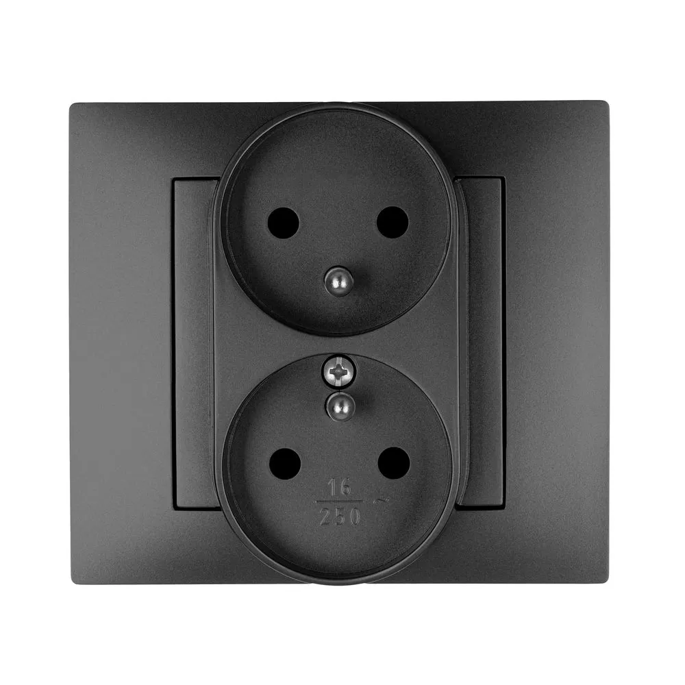 VESTRA Module Black Socket 2x USB/Charging
