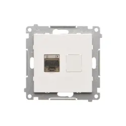 Simon 55 Module Matte White Computer Socket