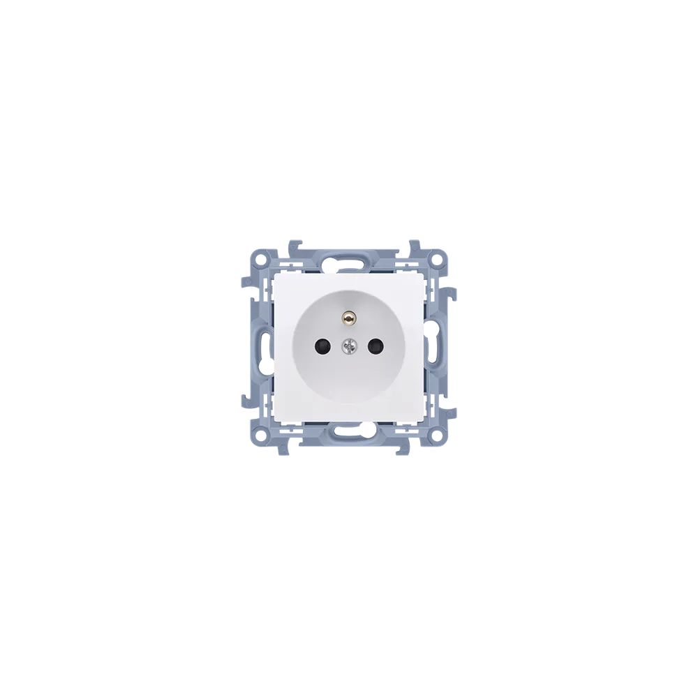 Simon 10 Module White Socket with Shutters