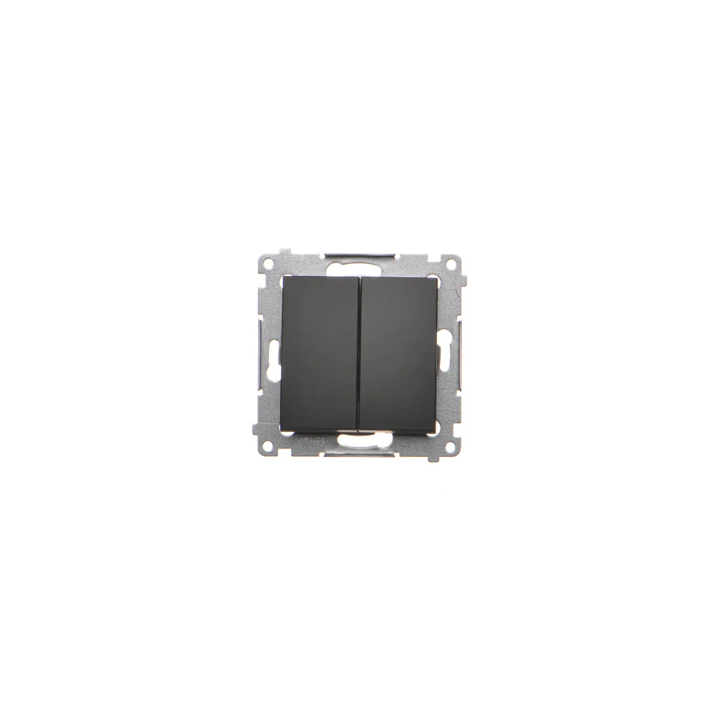 Simon 54 Module Matte Black Button 2x 2G