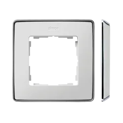 Ramka 1-krotna biały chrom 8201610-244