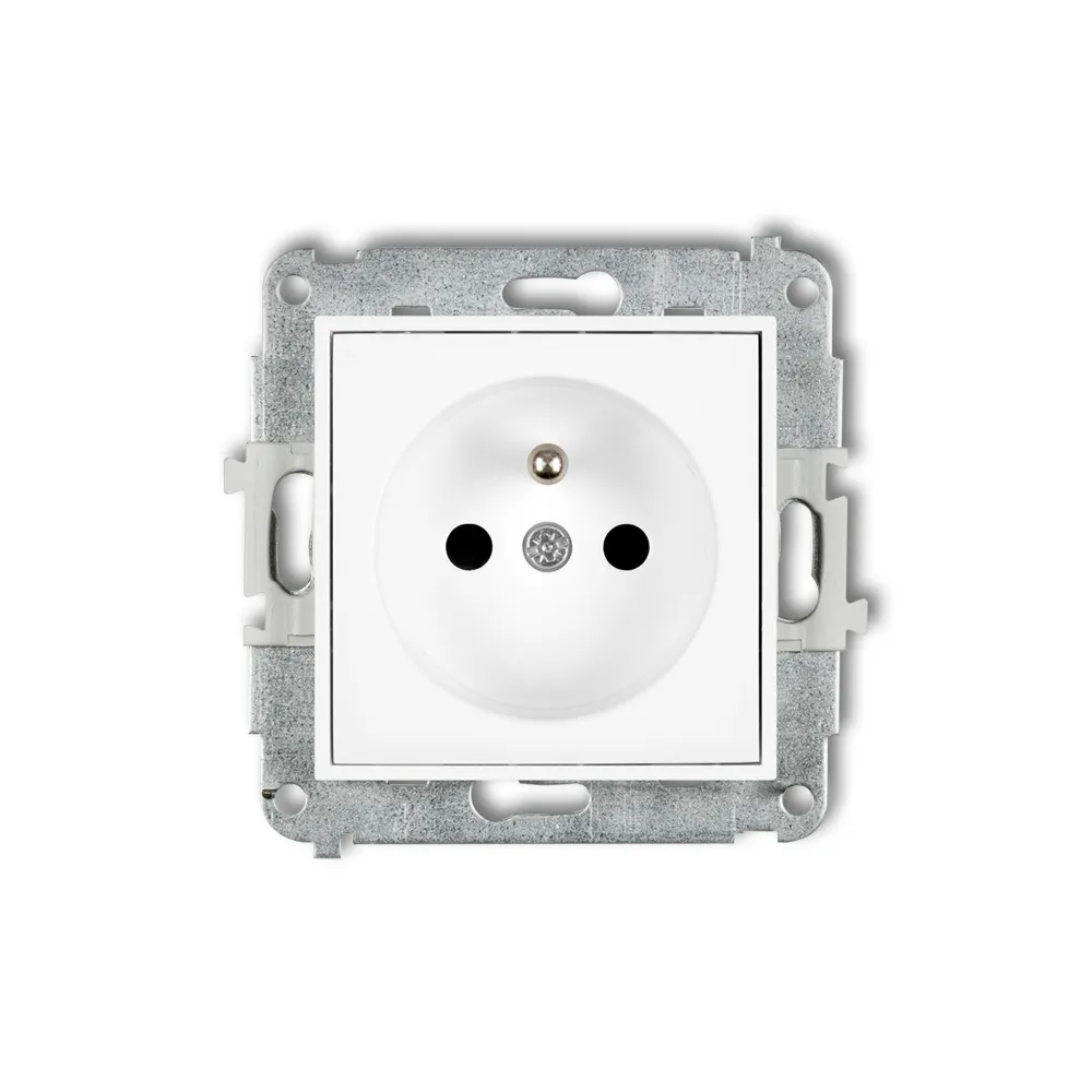 Mini white module 1x TV/FM socket with shutters