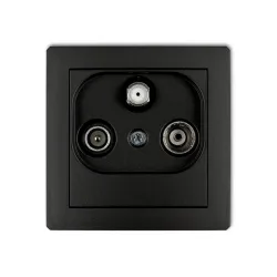 DECO Module Matte Black RTV-SAT Socket