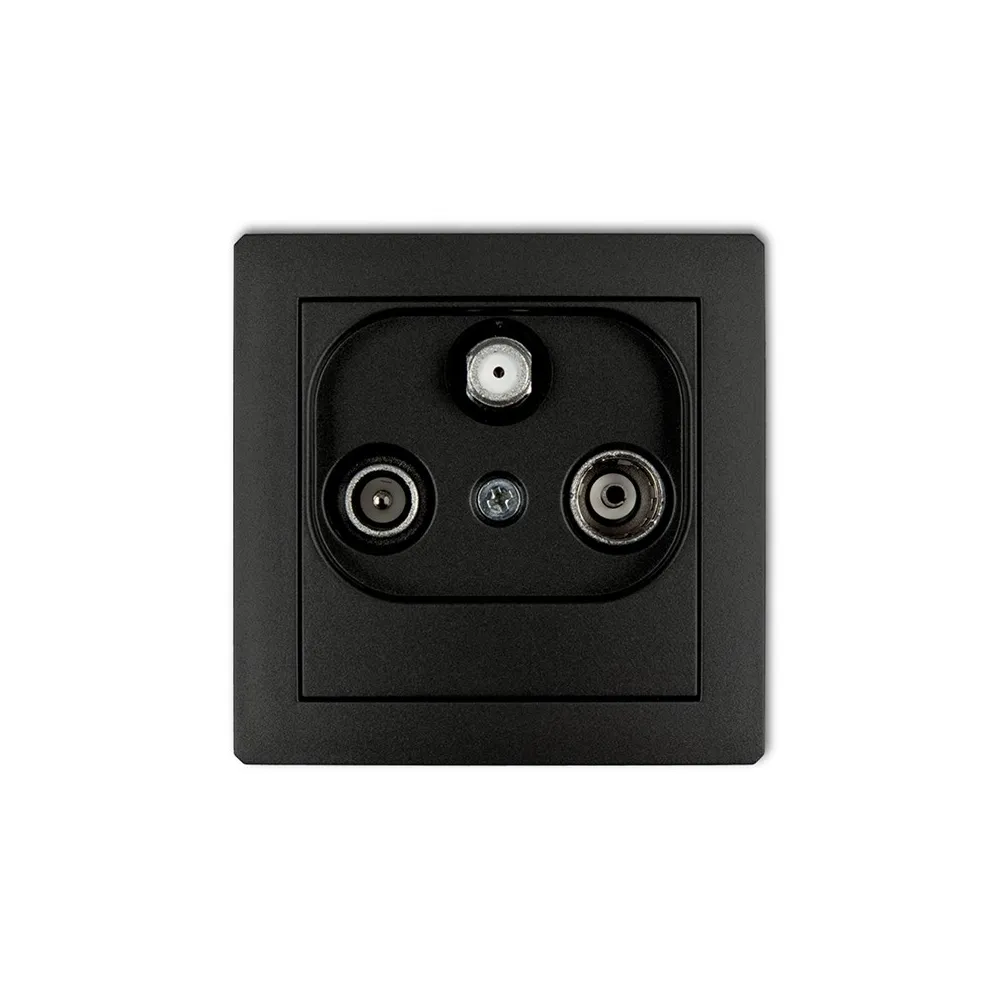 DECO Module Matte Black RTV-SAT Socket