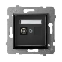 ARIA Black Metallic Module TV Socket Type F