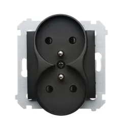SIMON 54 NATURE MODULE BLACK MATT SOCKET