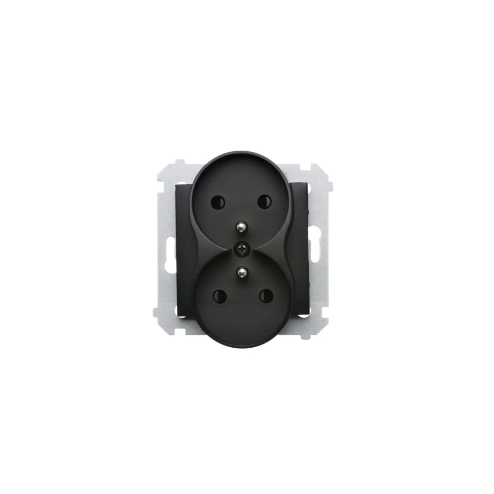 SIMON 54 NATURE MODULE BLACK MATT SOCKET