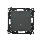 Simon 55 Matte Black Cross Connector Module