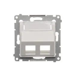 Simon 54 white module with labeling field