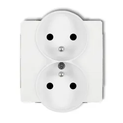DECO Module White Socket 2X TV/RF