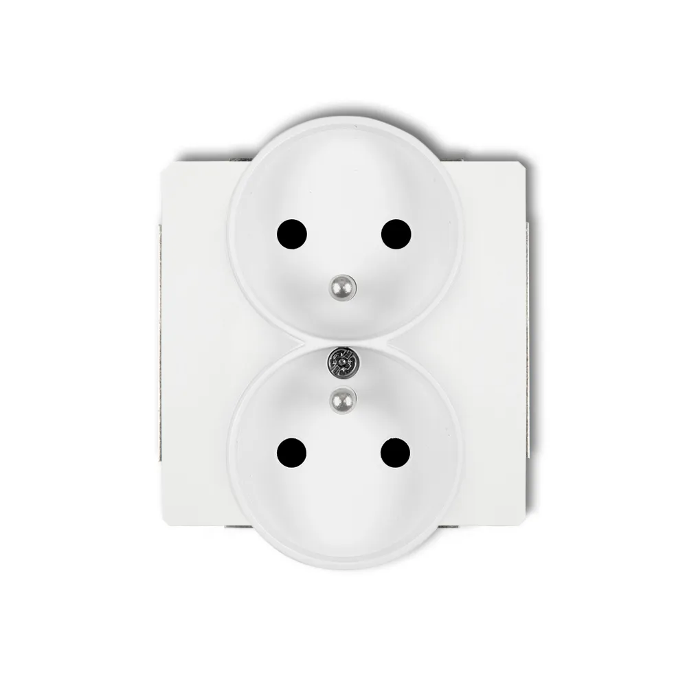 DECO Module White Socket 2X TV/RF