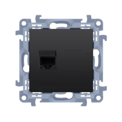 SIMON 10 Module Matte Black Computer Socket