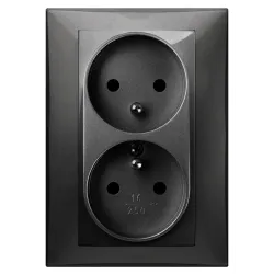 VESTRA black socket with grounding