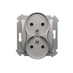 SIMON 54 Matte Silver Module Socket