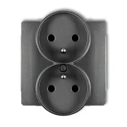 DECO Graphite Module Socket 2x USB/Outlet