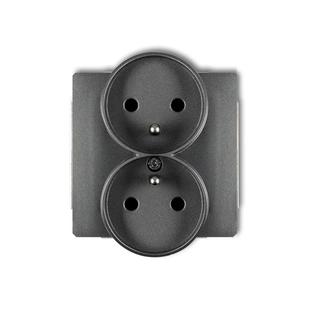 DECO Graphite Module Socket 2x USB/Outlet