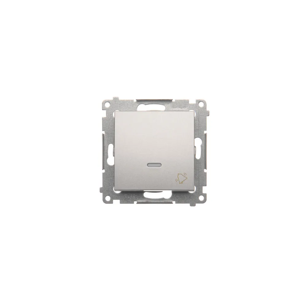 Simon 54 Module Matte Silver "Doorbell" Button