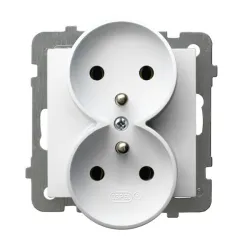 AS Module White Socket 2x TV/FM