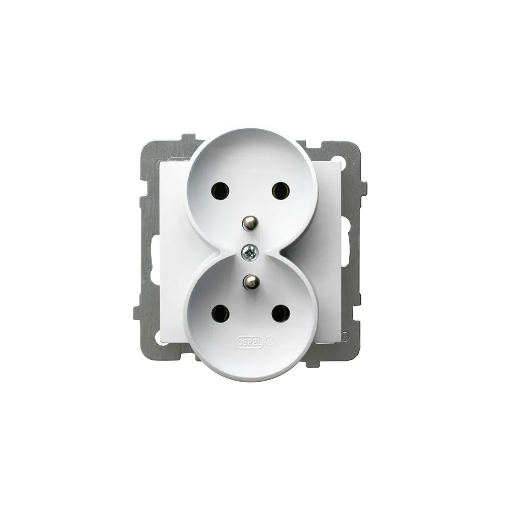 AS Module White Socket 2x TV/FM