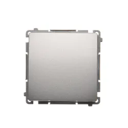 Simon Basic Silver Matte Module 1-Pole Switch