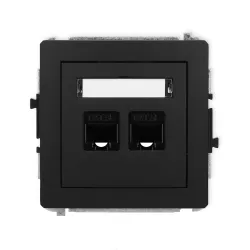 Deco Module Black Matte Computer Socket