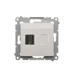 White Module 1x HDMI Socket