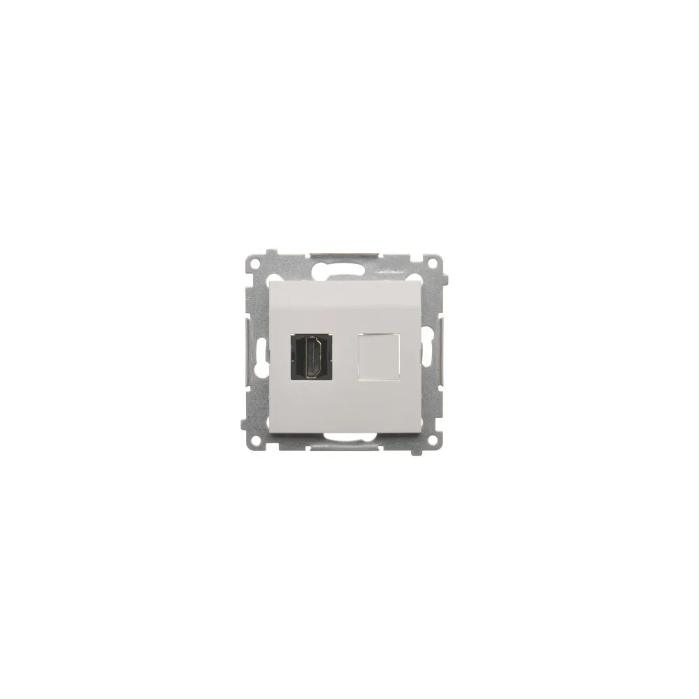 White Module 1x HDMI Socket
