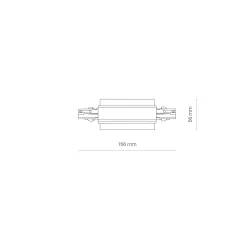 CTLS Recessed Power Straight Connector Biały