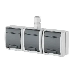 AQUANT 2K SZARY GNIAZDO IP65