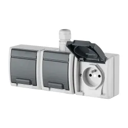 AQUANT 2K SZARY GNIAZDO IP65