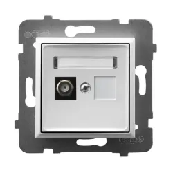 Aria white module TV socket type F - practical antenna socket