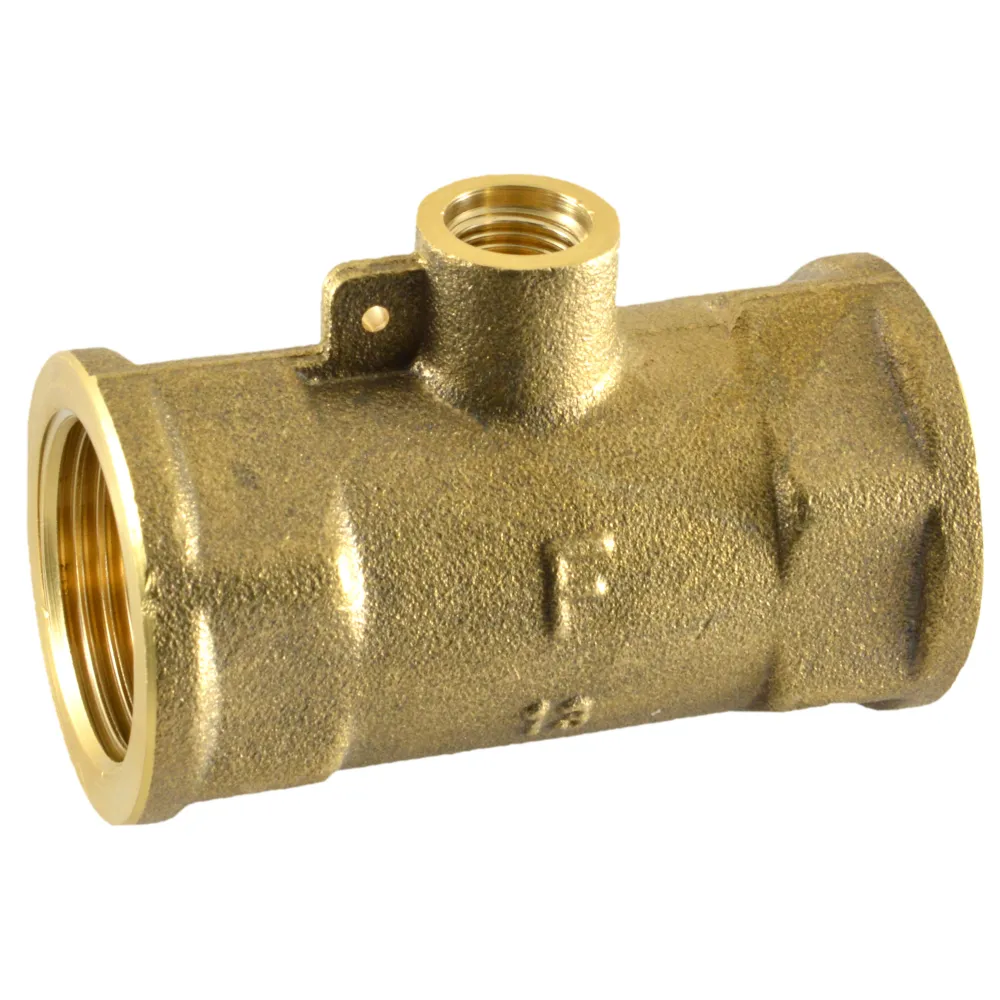 Brass tee 1/2"x1/4" – durable mounting component