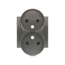 Simon 54 anthracite module - plate for 2x socket outlets with shutters