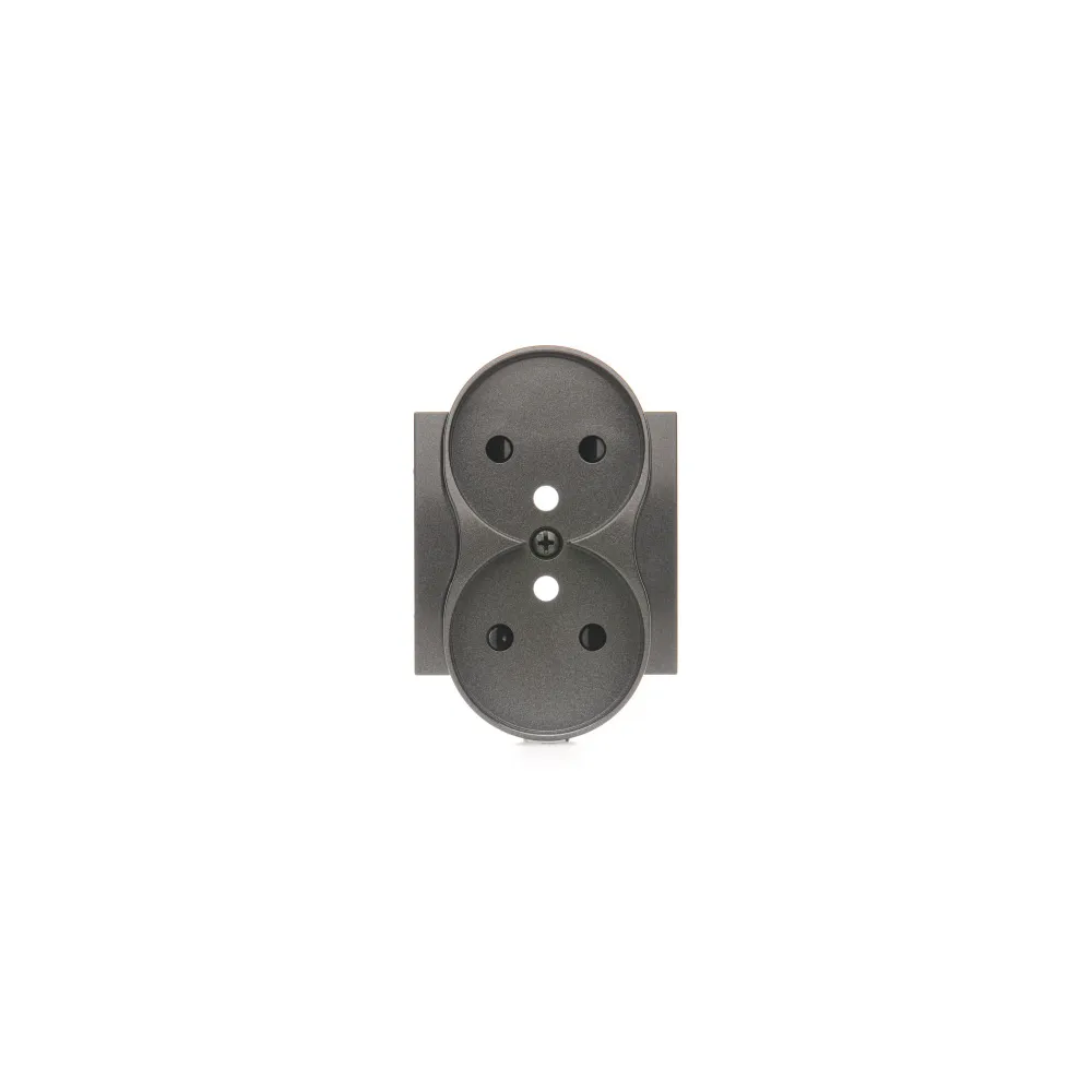 Simon 54 anthracite module - plate for 2x socket outlets with shutters