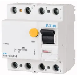 Residual current circuit breaker FRCMM-40/4/003-G/F 40A 30mA - effective protection