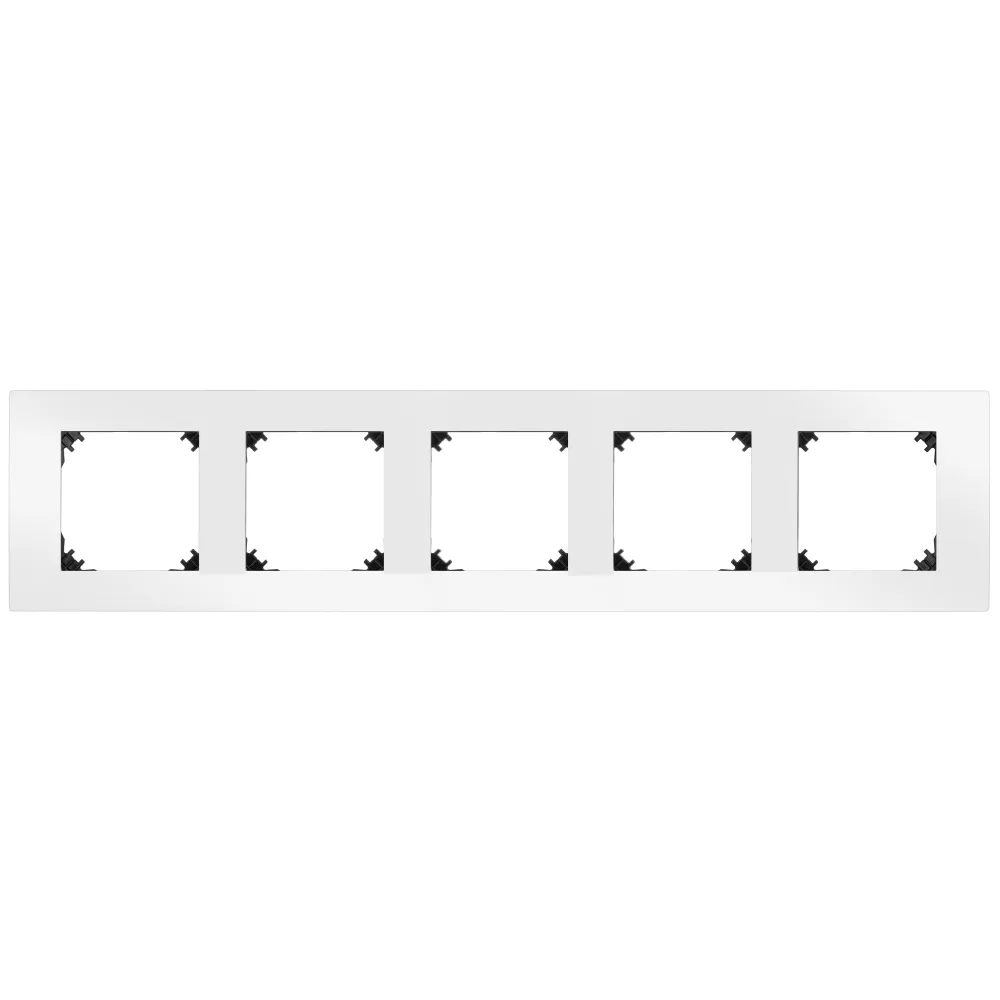 VESTRA white 5x frame – modern flush-mounted hardware